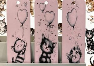 Pink Cat Bookmarks